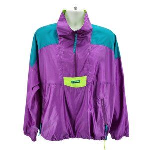 Vintage Columbia Mens XL Jacket Windbreaker Pullover 1/2 Zip Retro 1990s